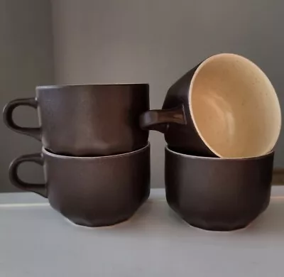 SET OF 4 Four Mikasa Indian Feast Coffee Cup Bark Brown Oven DE 800  • $24.99