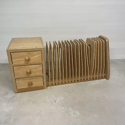 U2 Wood Letter Mail Sorter Organizer Desk Top Drawers Expandable B43 • $12.99