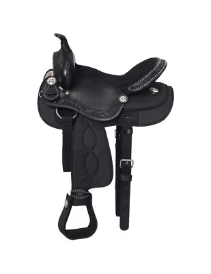 Tough 1 Western Saddle Pro Trail Mule Bars Star Conchos Horn KS141M • $480.83