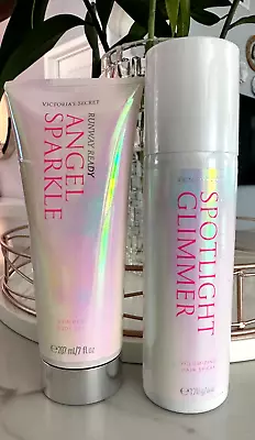 Victoria's Secret Runaway Ready Spotlight Glimmer Hair Spray + Shimmer Body Gel • $75