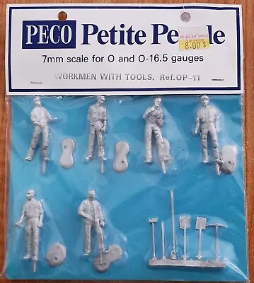 PECO Petite People 7mm O-Gauge WORKMEN WITH TOOLS OP-11 / NOS • $30