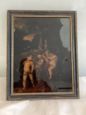 £250 • Buy Antique 18th Century Reverse Print Painted On Glass Georgian In Period  Frame