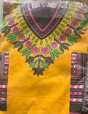 £12 • Buy Unisex Dashiki African Tribal Print Caftan Shirt Light Orange XXL
