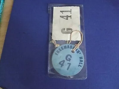 Rare And Unusual Vintage  Masonic Lapel Entry Fob & Ticket To Freemasons' Hall. • £10