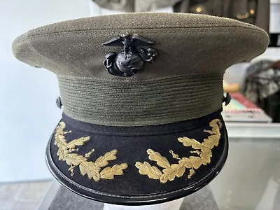 US Marine Corps Vietnam War Period Field Grade Officer's Visor Hat Large Size 7 • $45