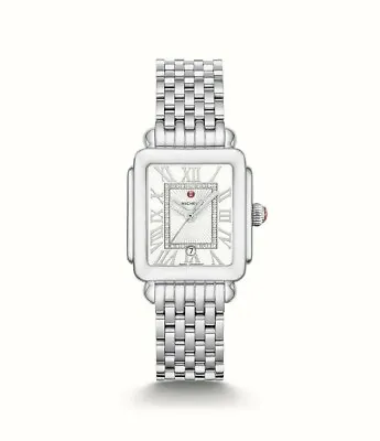 New Michele Deco Madison Mid Stainless Steel Diamond Dial Watch MWW06G000012 • $1016.73