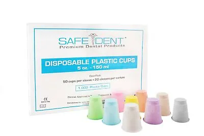 Safe-Dent Disposable 5 Oz Plastic Medical Dental Cups 1000 Count • $35.98