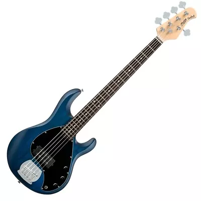 Sterling By MUSIC MAN SUB STINGRAY RAY5 TRANS BLUE SATIN 5 String Electric Bass • $780