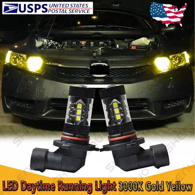 For Honda Civic 2008-2015 2PC Golden Yellow 9005 LED Daytime Running Light Bulbs • $15.11