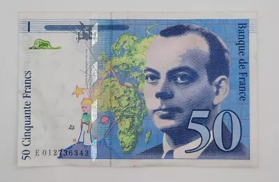 1993 - Banque De France - 50 (Fifty) Francs Banknote Serial No. E 012736343 • £6.79