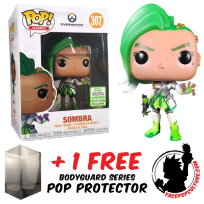 $23.35 • Buy Funko Pop Overwatch Sombra Glitch #307 Eccc 2019 Exclusive + Free Pop Protector