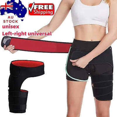 Thigh Hip Brace Compression Groin Support Wrap For Sciatica Pain Relief Thigh AU • $17.98