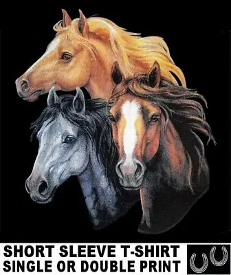 Palomino Thoroughbred Quarterhorse Morgan Grey Mustang Horse T-shirt Ws312 • $18.99