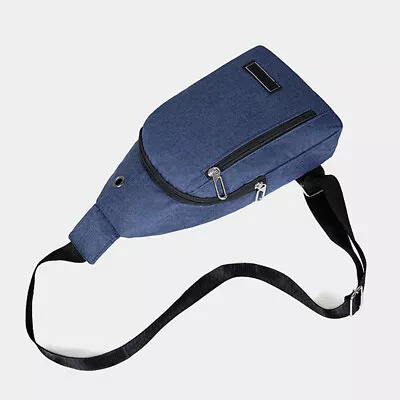 For Men Adjustable Capacity Crossbody Backpack Sling Bag Outdoor Travel • $17.34