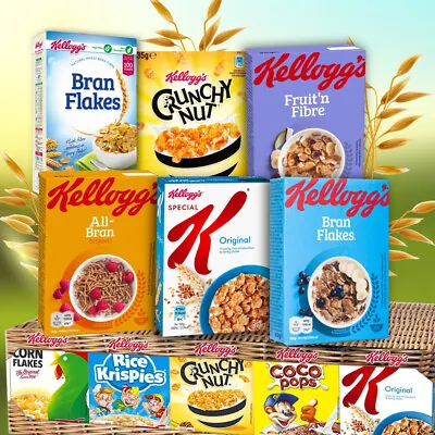 Kellogg's Cereal Portion Packs Crunchy Nut All Bran Special K Full Case Of 40 • £21.99