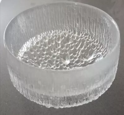 Iittala Ultima Thule Glass Bowl Three Footed Vintage Tapio Wirkkala • £48