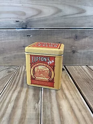 Vintage 4  Lipton Tea Tin Container Kitchen Decor • $15