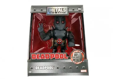 Jada Die Cast Metals 4  Marvel Deadpool X-Force M54 Black Grey Metalfig 10cm • £16.99