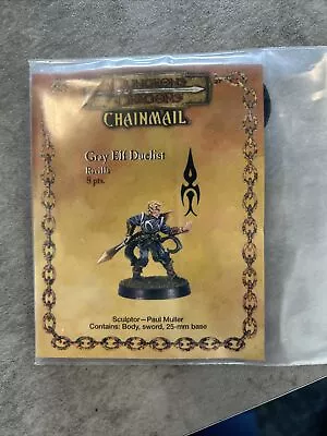 WOTC GRAY ELF DUELIST Chainmail 28mm AD&D OOP HH23 • $9.99