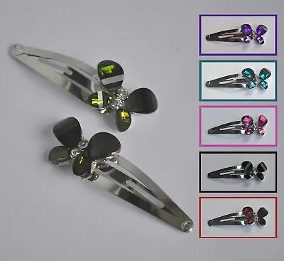 £3.75 • Buy Butterfly Hair Clips/sleepies/snaps/slides/accessories X 2. 6 Jewel Colours. UK