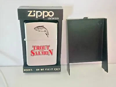 Vintage Zippo Lighter Trout / Salmon K111 Bradford Usa Pa Vgc • £45