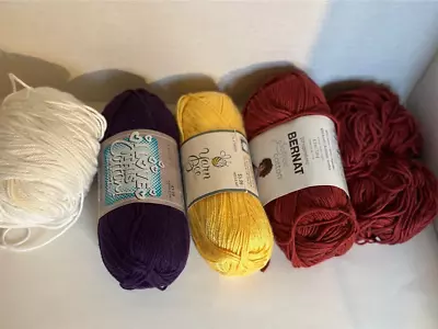 5 Pc Lot Of Cotton Yarn Skeins - Bernet I Love This Cotton • $17