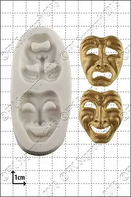 £8 • Buy Silicone Mould Comedy And Tragedy Masks | Food Use FPC FREE UK Shipping!