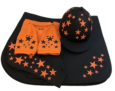 Orange/Black  Cross Country Colours Horse Riding Set • £106.40