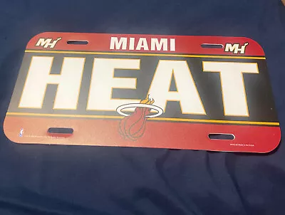 Miami Heat Plastic License Plate Auto Tag Vanity NBA • $11.95