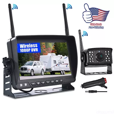 7  Digital Wireless DVR Monitor Rear View Camera 1080P For Camper Trailer Truck • $118.99