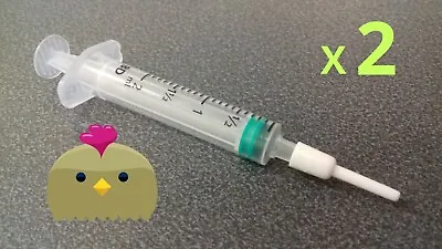 2 X Baby Bird Finch Hand Rearing Crop Feeding Tubes & 2ml Syringes • £3.99