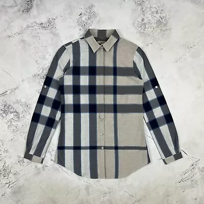 £79.99 • Buy Burberry Brit Grey Nova Check Long Sleeve Shirt Size XS *BNWOT* DEFECT NEW