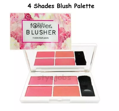 Bella Forever Blusher 4 Shades Matte Shimmer Powder Blush Palette  FREE SHIPPING • $9.99