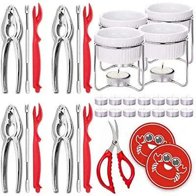 $41.88 • Buy 33 Pcs Crab Crackers And Tools Set With 4 Crab Leg Crackers 4 Crab Forks 4 Lobst