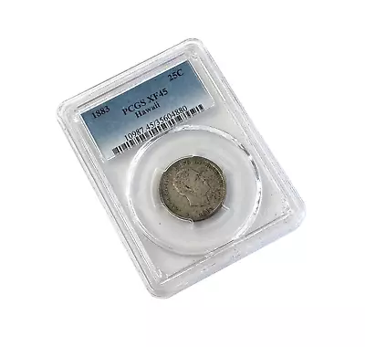 1883 Hawaii Quarter 25C PCGS XF45 Rare Coin Graded 1/4 Hapaha Free Shipping • $194.85