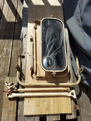 $99.99 • Buy Vtg 60s 70s West Coast 15.5 X6.5  P/U Truck DP White Tow Mirror GM Ford Dodge