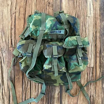US Army Field Backpack Bag Camouflage DLA 100-83-C-4189 Military Vintage • $69.77