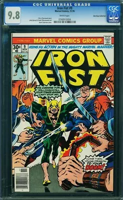 IRON FIST #9 CGC 9.8 WP Don Rosa PEDIGREE 1st FULL CHAKA John Byrne MARVEL 1976 • $662.03