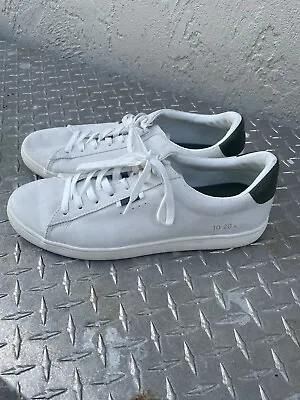 Men's H&M Low Top All White And Olive Green Sneakers Casual Shoes Sz. 10.5 • $17.25