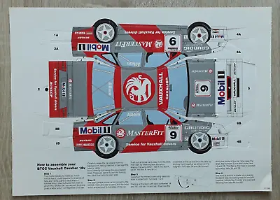 Vauxhall Cavalier 16V BTCC Press Out Card Model Kit - Allam • £14.99