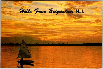 $5.50 • Buy Postcard BOAT SCENE Brigantine New Jersey NJ AO2225