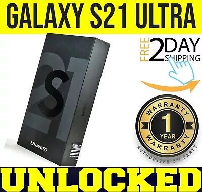 Samsung Galaxy S21 Ultra 5g G998u1 128gb Phantom Black (factory Unlocked) Sealed • $397.96