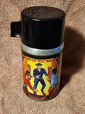 Vintage 1960 Have Gun Will Travel Collectible Metal Lunchbox Thermos Only VGC • $89