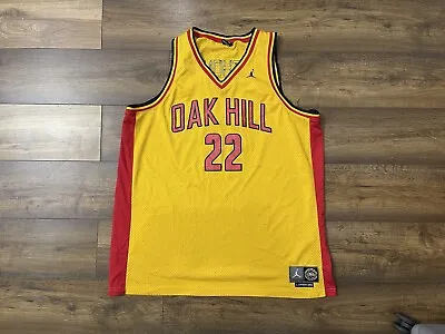 Vintage Jordan Carmelo Anthony #22 Jersey Oak Hill Stitched Yellow Mens Size 4XL • $35