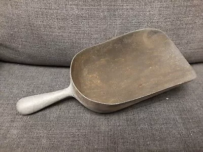 Vintage Metal Farm Feed Grain Ice Scoop Galvanized - 11  Total Length • $17.99