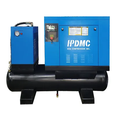 230V 1-Ph 7.5HP Rotary Screw Air Compressor With 80 Gallon Tank +Air Dryer 39cfm • $5149