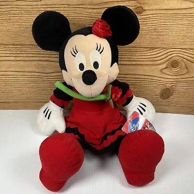 NWT Disney Sega Minnie Mouse Rose 16” Travel Series 4 Spain Plush Stuffed Toy • $21.99