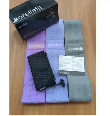 KORELLAFIT Fabric Resistance Band With Anti-Slip Weaving. HEAVY MEDIUM LIGHT. • $6