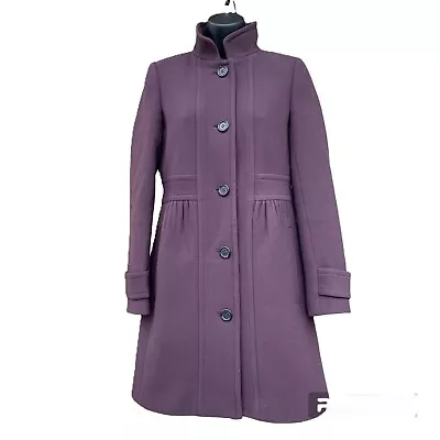 J.Crew Women’s Sz 2 Classic Lady Day Coat Italian Double Cloth Wool Eggplant • $85