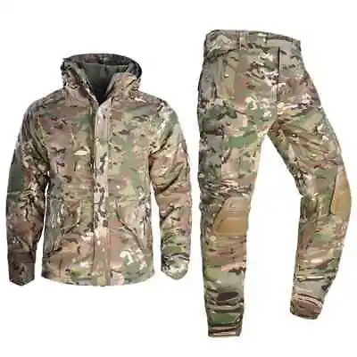 Hunting Suits Jacket Men Tactical Pant Hooded Coats Military Windbreaker Uniform • $97.63